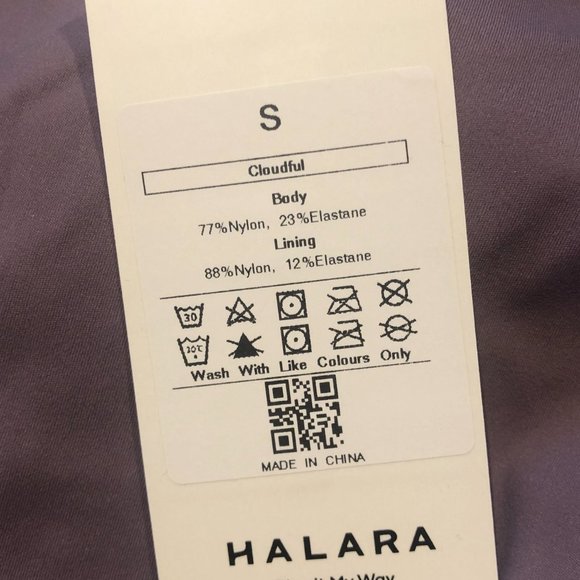 NWT: Cloudful™ Halter Thumb Hole Long Sleeve Cropped 2-in-1 Sports Top (#46) - Picture 8 of 8